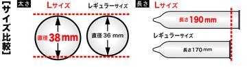 サガミオリジナル通常サイズとLサイズの違い