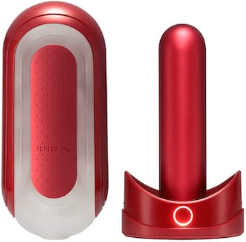 TENGA FLIP 0 (ZERO) RED & WARMER SETの本体