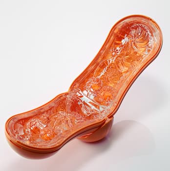 TENGA FLIP ORB PASTAIO SUNSET ORANGEの内部構造