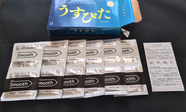うすぴたスムースの箱の中身すべて