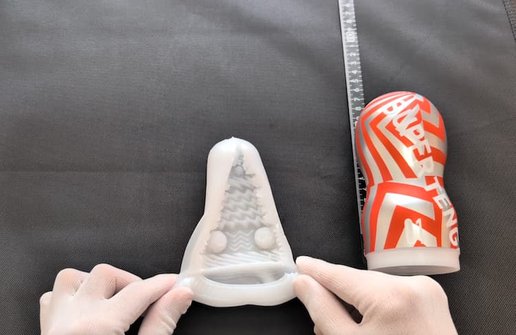 スーパーテンガ01 STORM CRASHの内部を上からみたところ