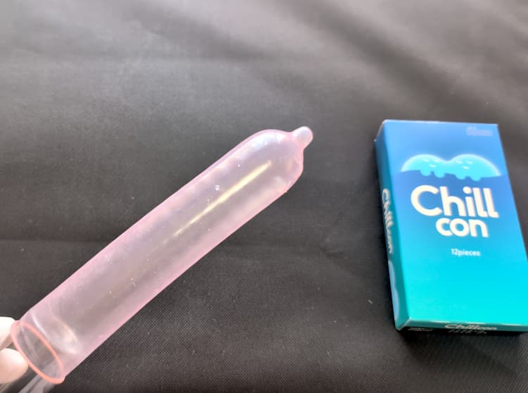 Chillconに空気をいれ形状をわかるようにした写真