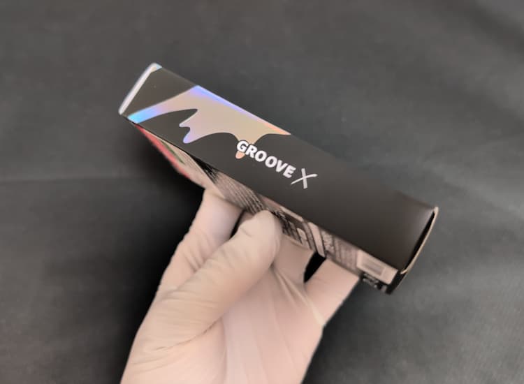 オカモトグルーヴXリアルフィットのパッケージ側面